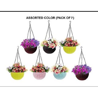 gamla plastic pot hanging flower affix planter fo enterprises round shopclues
