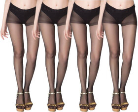 KYODO New Fashion Nylon High waist pantyhose stretchable stockings for girls and women Color-Black 4