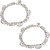 Lucky Jewellery Traditional Designer Silver Polish Anklet Payal Pair of One for Girls & Women (527-C2YS2-1108)