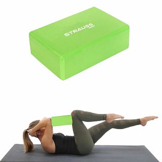 House of Quirk EVA Foam Block to Support and Deepen Poses, Improve Strength (Green)
