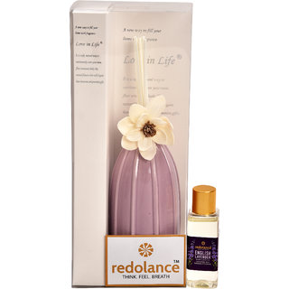 redolance scented reed diffuser lavender oil 50ml ceremic pot purple colour LBH (INC) Diffuser Set
