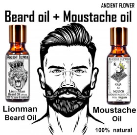 Ancient Flower - Lion Man Beard Hair Oil  Raja Ki Mooch Moustache Oil(20ml)