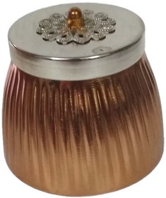 METALCRAFTS .Metallic box with lid, multi purpose, copper colour, 10 cm