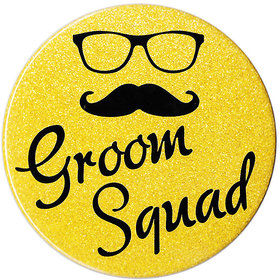 Hippity Hop Groom Squad Button Badges Decoration Material For Bachelorette Party - 3 Inch Approx
