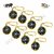 Gola International Brass Magnetic Direction Compass Keychain Pack of 8