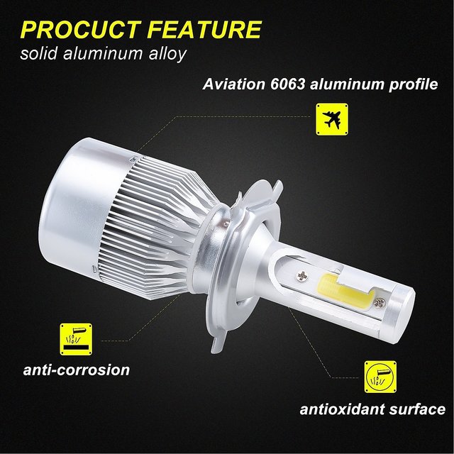 Buy Auto Fetch Bike H4 36W 6000K LED Headlight Bulb (White) for Hero HF  Deluxe Eco Online - Get 19% Off