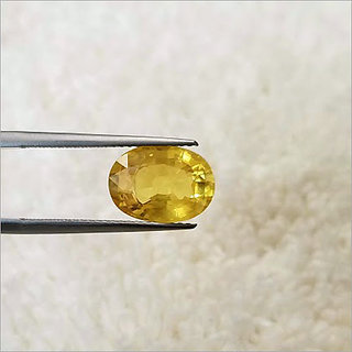                       Yellow Sapphire Stone 8.00 carat Natural Pukhraj Stone Astrological & Lab Certified By CEYLONMINE                                              