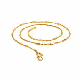 Gold Plated Simple Evergreen Link Chain Daily Wear Men Boys Gents Chain in Brass