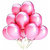 Happy Birthday Letter Foil Balloon 13 Letter Set ( Solid Pink )+ Pack of 30 Pcs Pink  Silver Metallic Balloons(15 each)