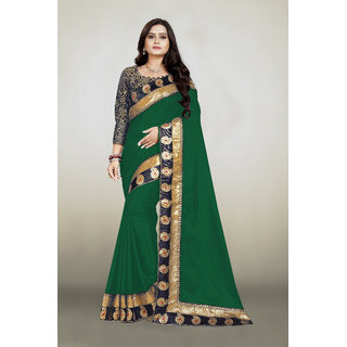 Meia Paper Silk Sarees With Jacquard Lace Border And Blouse Piece