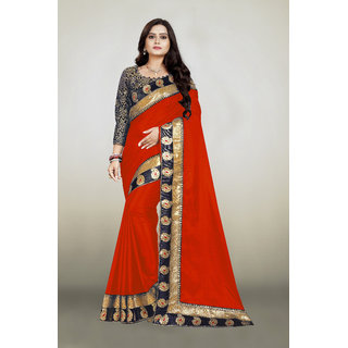 Meia Paper Silk Sarees With Jacquard Lace Border And Blouse Piece