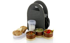 Lunch Boxes - 300 ml Lunch Boxes, Chapati Box Tumbler with Bag(Multiset)