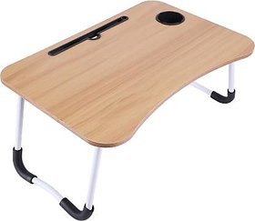 Multi-Purpose Foldable Table Laptop Table Bed Table with Dock Stand and Coffee Cup Holder
