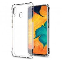Soft  Shockproof Back Case with inbuilt Cushioned Edges Mobile Cover for Samsung Galaxy A20s  Transparent