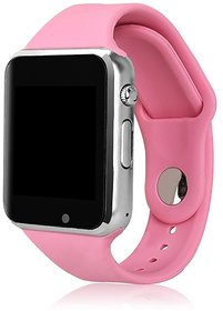 A1 Sweatproof Bluetooth Wrist Camera Smartwatch  (PINK)