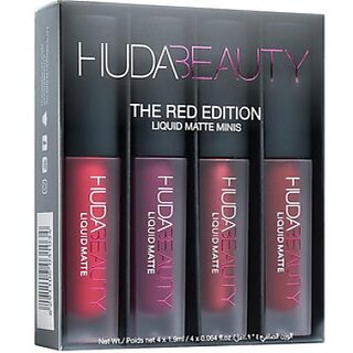 Huda Beauty Matte Minis Red Edition Liquid Lipstick Set Of 4 Lipstick Trendster