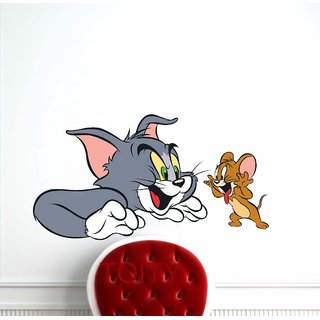 Eja Art Tom And Jerry Multicolor Vinyl Wall Sticker