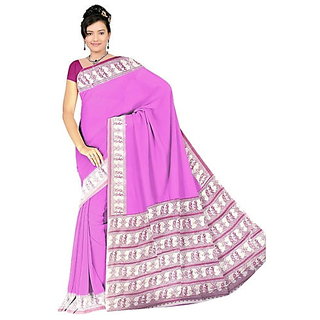 Svb Sarees multicolour Art silk Saree Without blouse piece(mala phool)