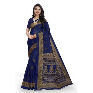                       Sharda Creation Blue Colour Mysore Silk Saree                                              