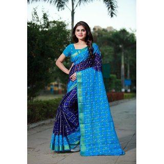                       Sharda Creation Multicolour  Bandhni print saree                                              