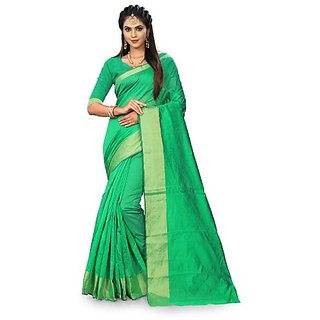                       Svb Green Colour Art Silk Printed  Saree                                              
