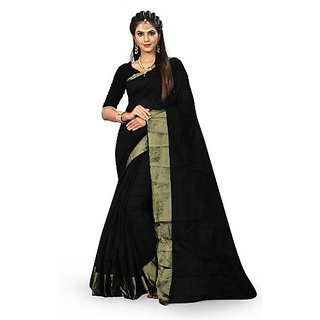                       Svb Black   Colour Art Silk Printed  Saree                                              