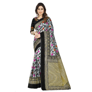 Sharda Creation Grey Blue Colour Mysore Silk Saree Sharda Creation Grey Blue Colour Mysore Silk Saree
