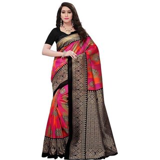                       Sharda Creation Black Mysore Silk Printed With Blouse Saree                                              