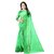 Sharda Creation Green Striped Print Polycotton  Without Blouse Saree