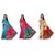 SVB Multicolour Animal Printed saree Pack of 3