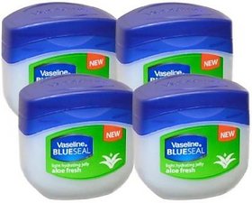 Vaseline Blueseal Aloe Fresh Petroleum Jelly (Imported) pack of 4 (50 ml)