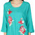 Fabclub Rayon Embroidered Straight Women Kurti (Turquoise)