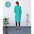 Fabclub Rayon Embroidered Straight Women Kurti (Turquoise)