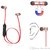 Wireless Magnetic In the Ear Bluetooth Headset 3 Months Seller Warranty Color Black  Red