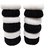 Unique Collection Soft Bun Fabric Elastic Ponytails Cotton wool Everyday Wear Hair Ties Rubber Bands Black, White (12pc)