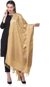 Silkfab Beige Banarasi Silk Banarasi Dupatta