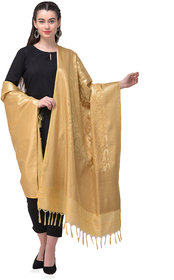 Silkfab Beige Banarasi Silk Banarasi Dupatta