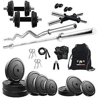 Sporto Fitness Rubber Home Gym 30 Kg Set