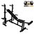 Sporto Fitness Rubber 50 Kg Home Gym Set With One 3 Ft Curl+ One 5 Ft Plain Rod And One Pair Dumbell Rods Comes With 8 In 1 Bench