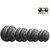 Sporto Fitness Rubber 50 Kg Home Gym Set With One 3 Ft Curl+ One 5 Ft Plain Rod And One Pair Dumbell Rods Comes With 8 In 1 Bench
