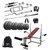 Sporto Fitness Rubber 60 Kg Home Gym Set With One 3 Ft Curl+ One 5 Ft Plain Rod And One Pair Dumbbell Rods Comes With 5 In 1 Bench