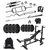 Sporto Fitness Pvc 30 Kg Home Gym Set With One 3 Ft Curl+ One 5 Ft Plain Rod And One Pair Dumbbell Rods Comes With 8 In 1 Bench