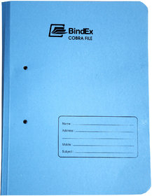 BindEx Premium Quality Office Spring File Laminated (Blue) Pack of 5