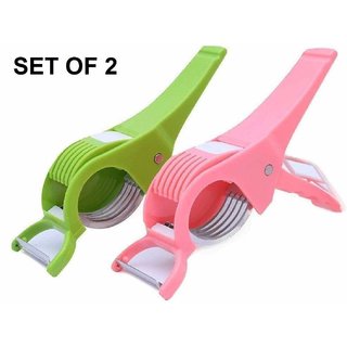 EXCLUSIVE NEW Vegetable Cutter with Peeler, Multicolored (Set of 2)