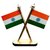 Decorative Indian Flag Stand With Ashok Stambh For Car Dashboard