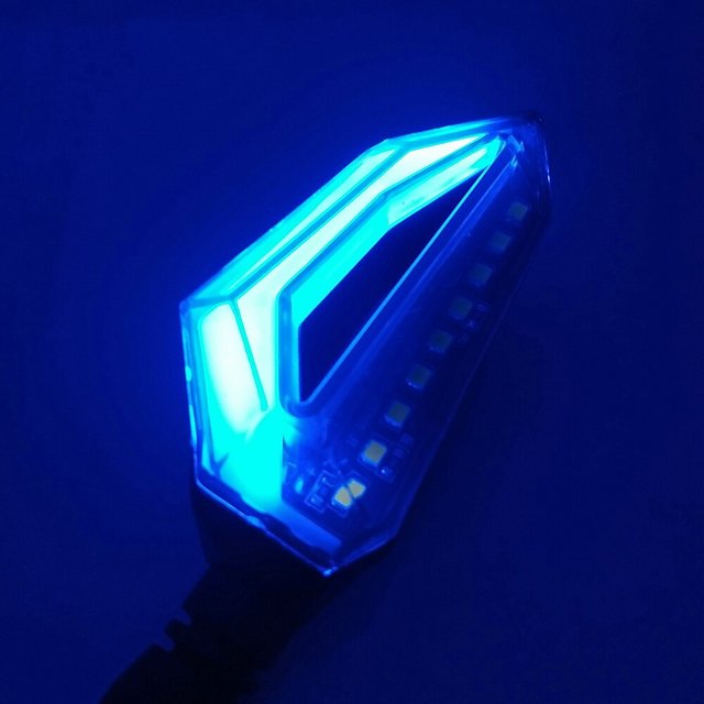 Buy Auto Addict Bike Indicator dual color D shaped 4Pcs 9 LED Turn Signal  Lights Blinker & DRL Blue Yellow For Yamaha MT 03 Online @ ₹369 from  ShopClues