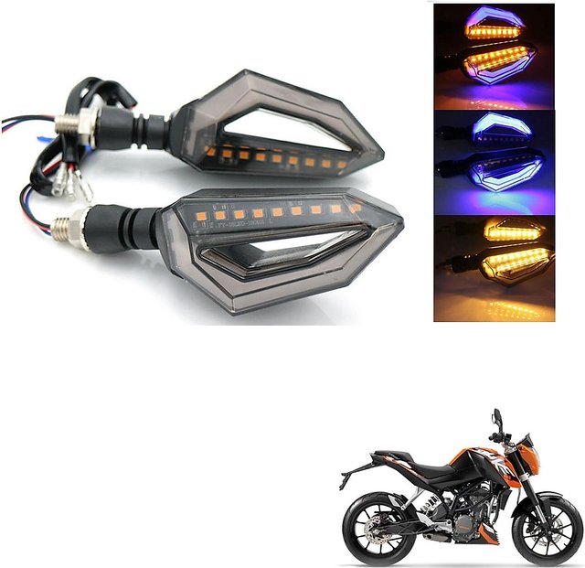 Buy Auto Addict Bike Indicator Lights D shaped 4Pcs 9 LED DRL