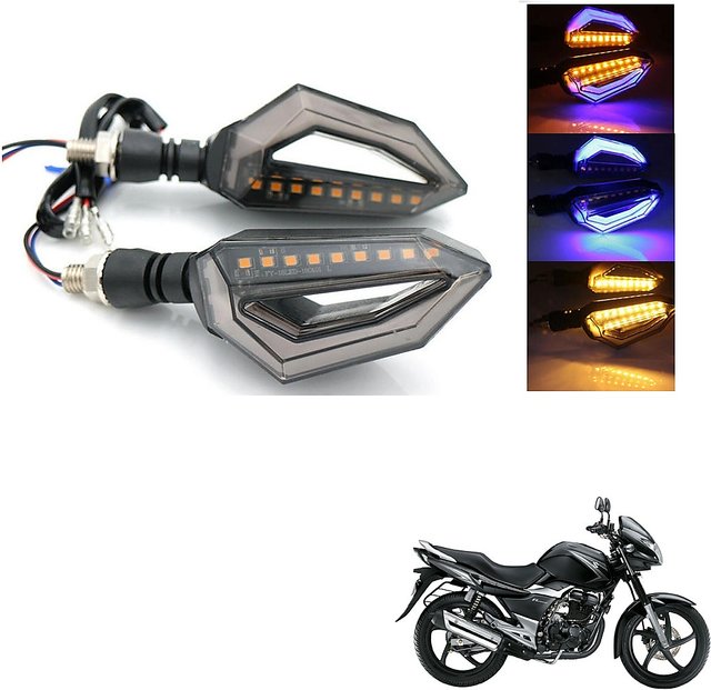 Buy Auto Addict Bike Indicator Lights D shaped 4Pcs 9 LED DRL