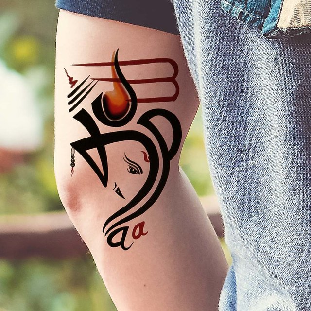 Om Ganesha Trishul tatuagen By Xpose tatuagens Jaipur foto compartilhado  por Farra  Português de partilha de imagens imagens