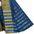 Rumon Striped Handloom Handloom Cotton Silk Saree (Blue)